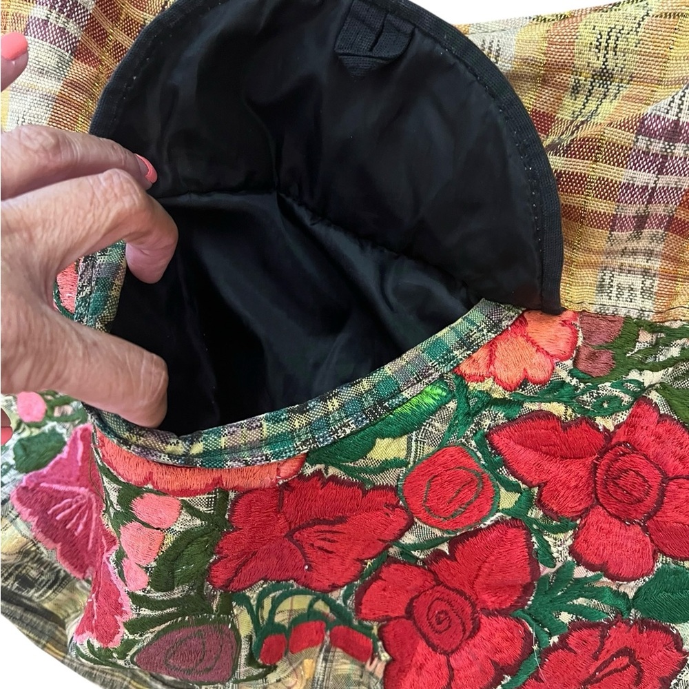 Vibrant Adjustable Patchwork Embroidery Boho Bag … - image 3